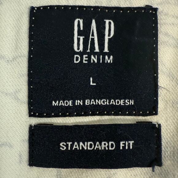 GAP Men’s Large Tropical Print Button Down Shirt Cotton Casual Resort - Picture 3 of 7